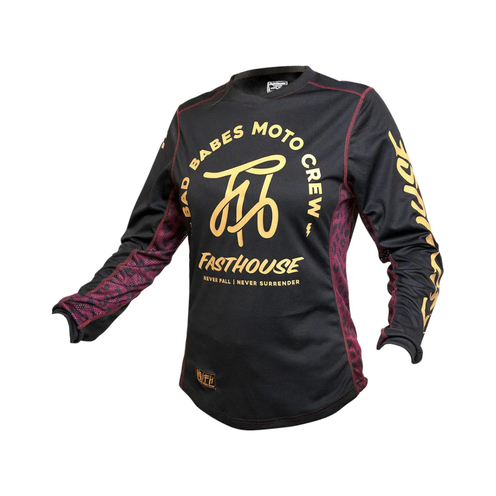 Jersey Fasthouse Women's Grindhouse Golden Script Jersey, Black  L