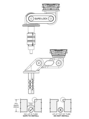 Alternative view of QUAD LOCK SUPORTE MONTAGEM COLUNA DIRECÇÃO