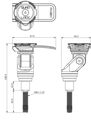Alternative view of QUAD LOCK SUPORTE PARA MESA DO GUIADOR